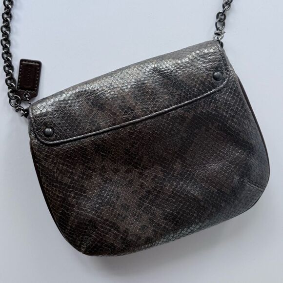 Coach Kristin Python Embossed Crossbody Bag w/ Detachable Chain Strap - Picture 4 of 16